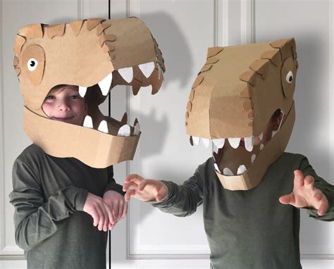 Dinosaur Head Cardboard Template